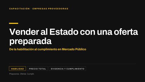 Vender al Estado con una oferta preparada